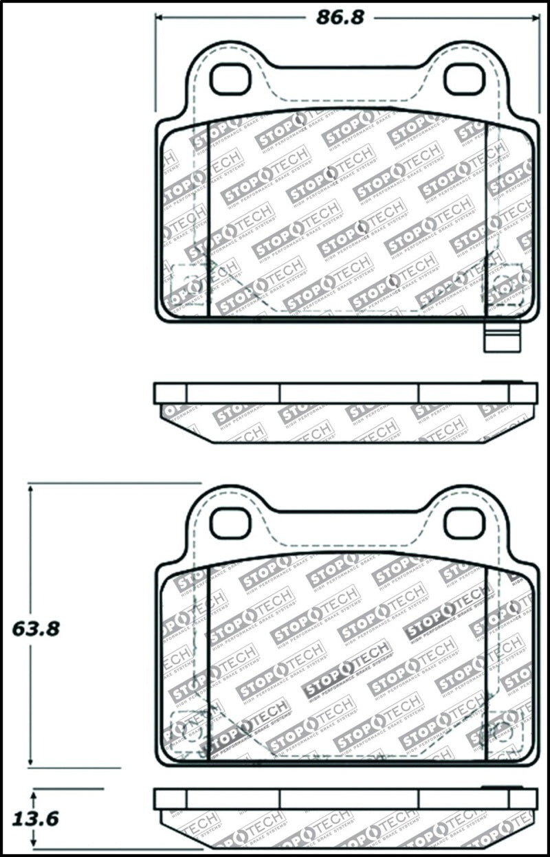 Load image into Gallery viewer, StopTech Performance 08+ Mitsubishi Evolution X Rear Brake Pads
