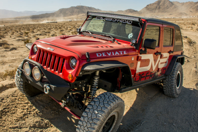 Load image into Gallery viewer, DV8 Offroad 07-18 Jeep Wrangler JK Front &amp; Rear Flat Tube Fenders

