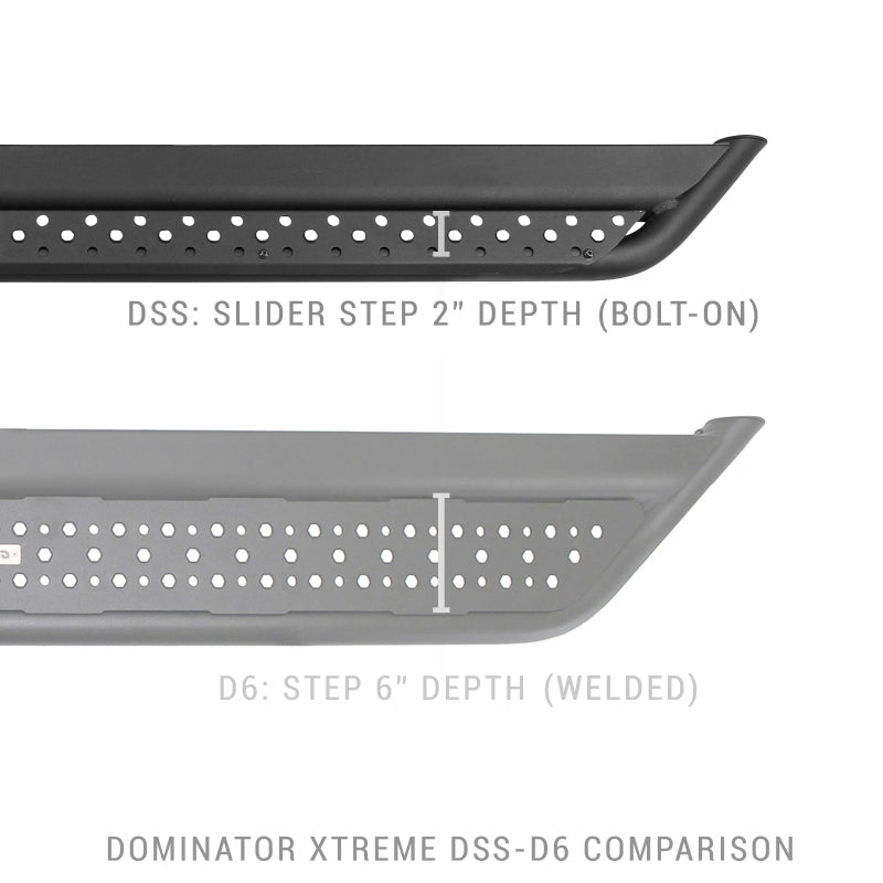 Load image into Gallery viewer, Go Rhino Dominator Extreme DSS Sliders - Tex Blk - 80in
