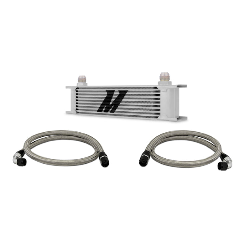 Load image into Gallery viewer, Mishimoto Universal 10 Row Oil Cooler Kit (Metal Braided Lines)
