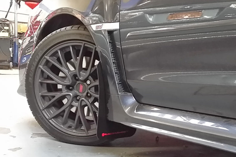 Load image into Gallery viewer, Rally Armor 15-21 Subaru WRX/STI (Sedan ONLY) White UR Mud Flap w/ Red Logo
