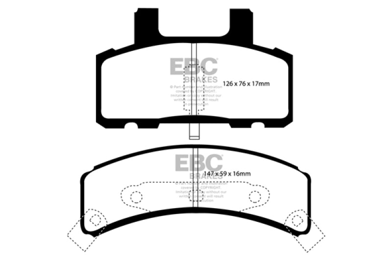 Load image into Gallery viewer, EBC 99-01 Cadillac Escalade 5.7 Greenstuff Front Brake Pads
