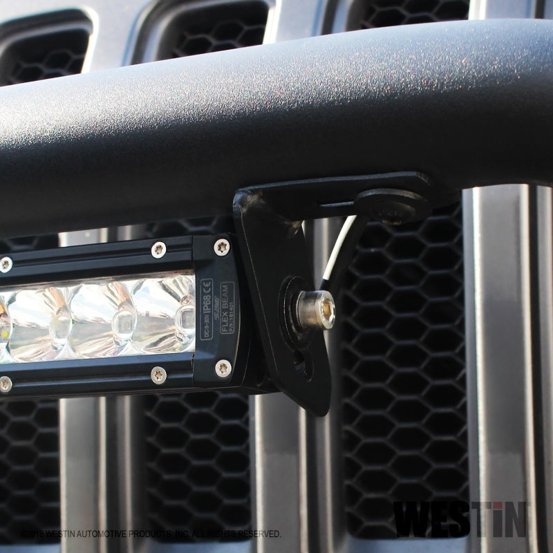 Load image into Gallery viewer, Westin 18-19 Jeep Wrangler JL WJ2 Full Width Front Bumper w/Bull Bar Textured Black

