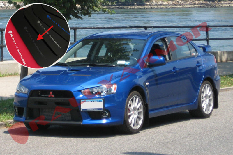 Load image into Gallery viewer, Rally Armor 08-17 Mitsubishi EVO X Black UR Mud Flap w/ Grey Logo
