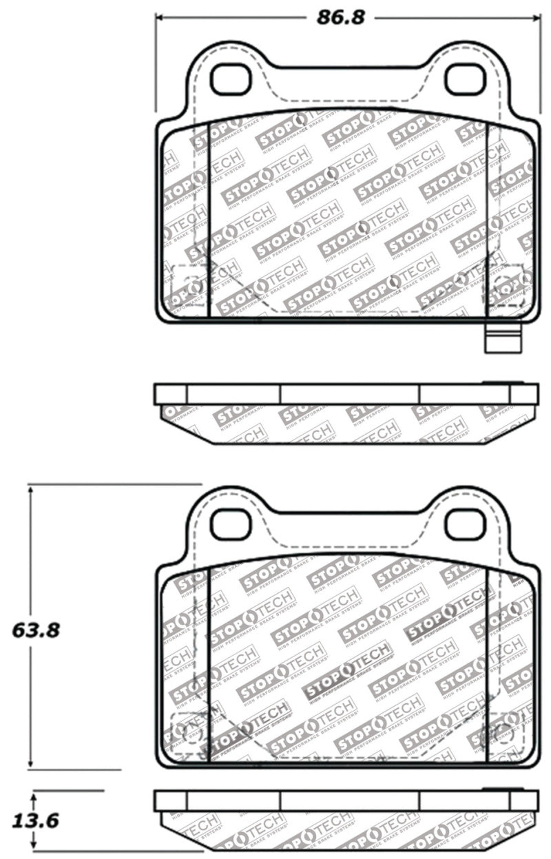 Load image into Gallery viewer, StopTech Performance 08+ Mitsubishi Evolution X Rear Brake Pads
