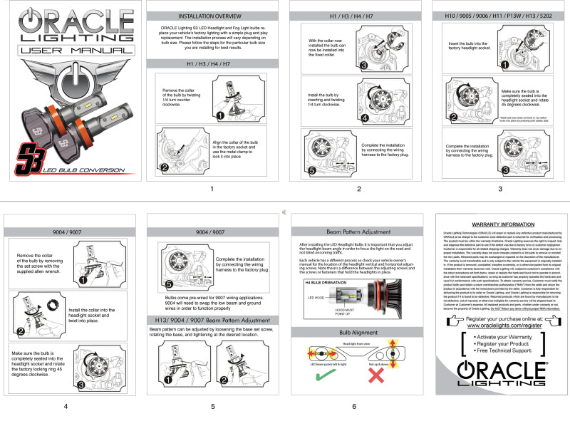 Load image into Gallery viewer, Oracle 9006 - S3 LED Headlight Bulb Conversion Kit - 6000K
