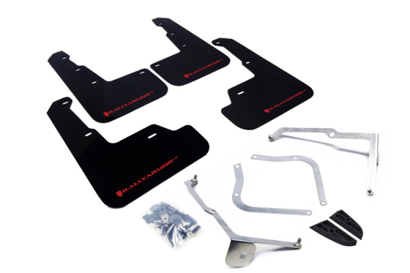 Load image into Gallery viewer, Rally Armor 15-21 Subaru WRX/STI (Sedan ONLY) Black UR Mud Flap w/ Red Logo
