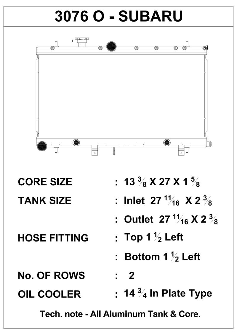 Load image into Gallery viewer, CSF 02-07 Subaru WRX/STI Radiator w/Built-In Oil Cooler/Filler Neck
