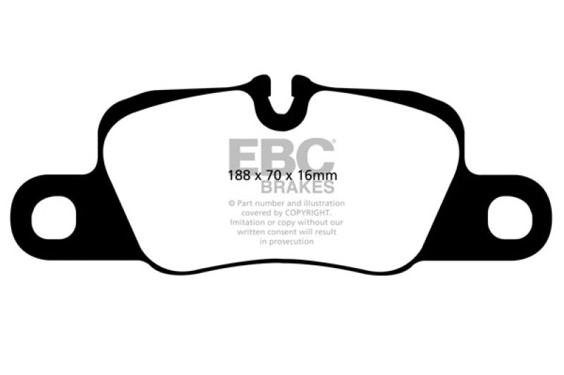 Load image into Gallery viewer, EBC 12-15 Porsche 911 (991) (Cast Iron Rotor only) 3.8 Carrera S Redstuff Rear Brake Pads
