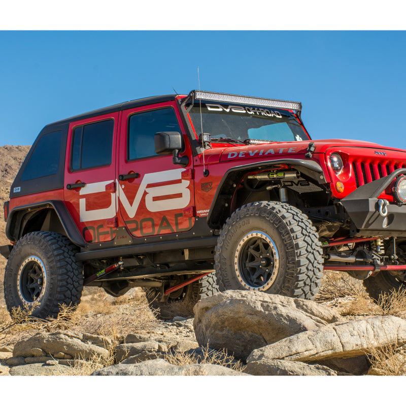 Load image into Gallery viewer, DV8 Offroad 07-18 Jeep Wrangler JK Front &amp; Rear Flat Tube Fenders
