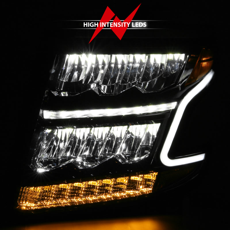 Load image into Gallery viewer, ANZO 15-20 Chevy Tahoe/Suburban LED Light Bar Style Headlights Black w/Sequential w/DRL w/Amber
