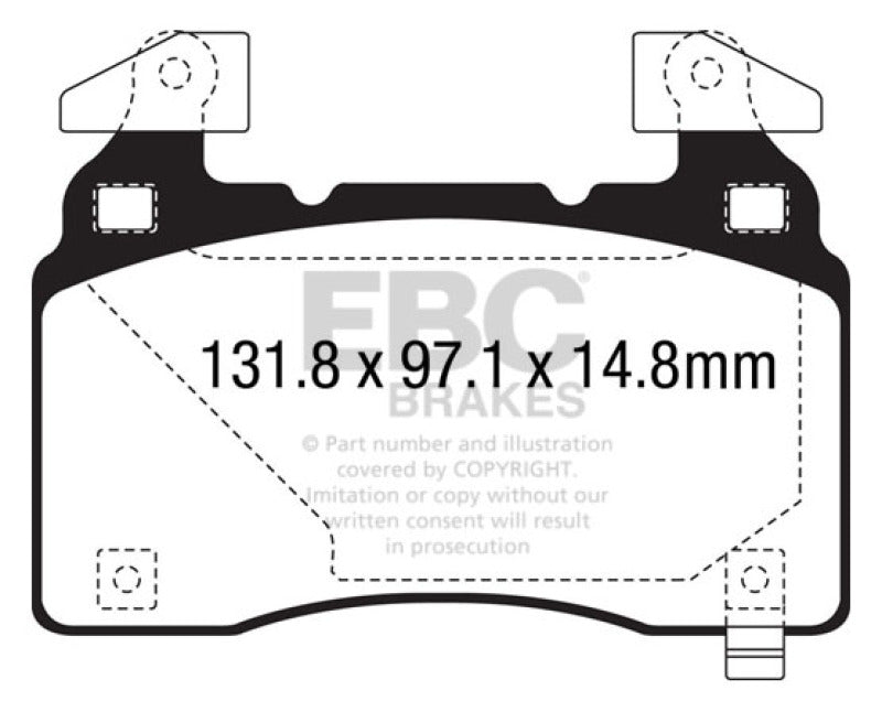 Load image into Gallery viewer, EBC 14+ Cadillac CTS Vsport 3.6 Twin Turbo Yellowstuff Front Brake Pads
