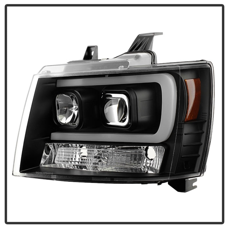 Load image into Gallery viewer, Spyder 07-14 Chevy Suburban/1500/2500/Tahoe V2 Projector Headlights Blk PRO-YD-CSUB07V2-DRL-BK
