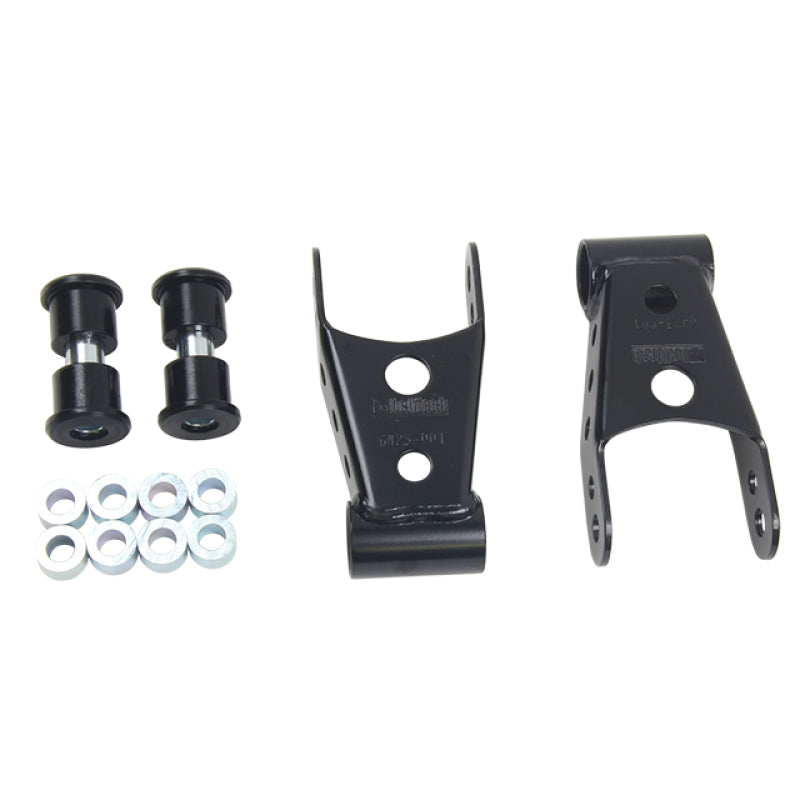 Load image into Gallery viewer, Belltech SHACKLE KIT 15-16 Ford F150 (All Cabs Short Bed Only) 4WD 1in / 2in Rear Drop
