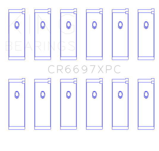 King Nissan RB25/RB26 (Size STDX) 24V - Coated Performance Rod Bearing Set