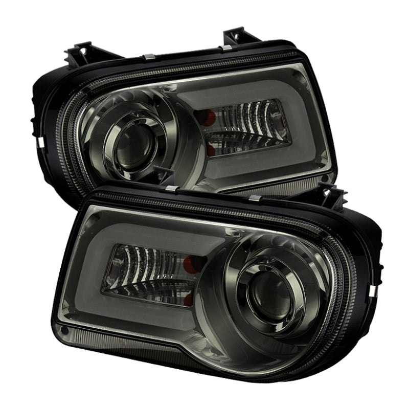 Load image into Gallery viewer, Spyder Chrysler 300C 05-10 Projector Headlights LED DRL Smoke High/Low H7 PRO-YD-C300C-DRL-SM
