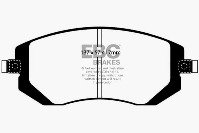Load image into Gallery viewer, EBC 04-06 Saab 9-2X 2.0 Turbo Yellowstuff Front Brake Pads
