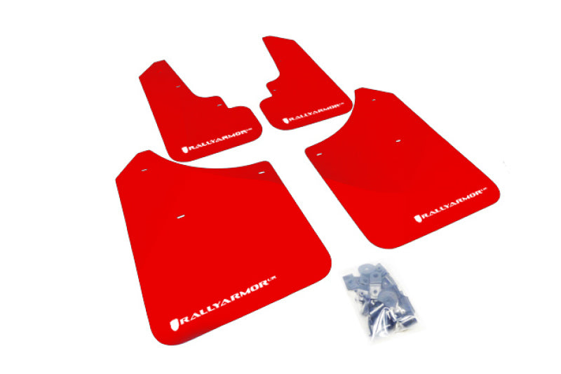 Load image into Gallery viewer, Rally Armor 03-08 Subaru Forester Red UR Mud Flap w/ White Logo
