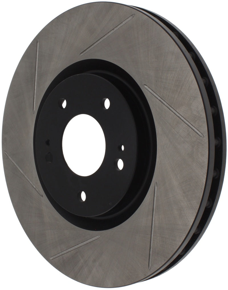 Load image into Gallery viewer, StopTech Power Slot 03-06 Evo 8 &amp; 9 Slotted Right Front Rotor
