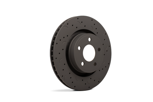 Hawk Talon 2012 Buick Regal Brembo Calipers Drilled and Slotted Front Brake Rotor Set
