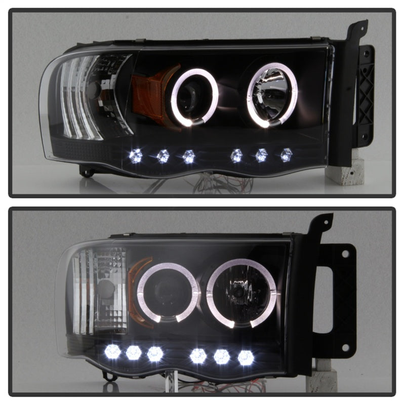 Load image into Gallery viewer, Spyder Dodge Ram 1500 02-05/Ram 2500 03-05 Projector Headlights LED Halo LED Blk PRO-YD-DR02-HL-BK
