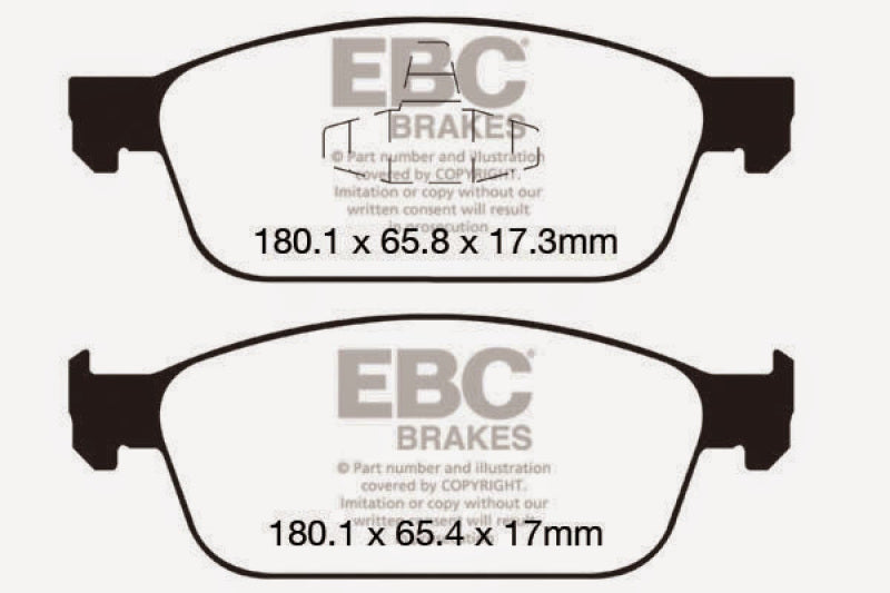 Load image into Gallery viewer, EBC 12+ Ford Focus 2.0 Turbo ST Redstuff Front Brake Pads

