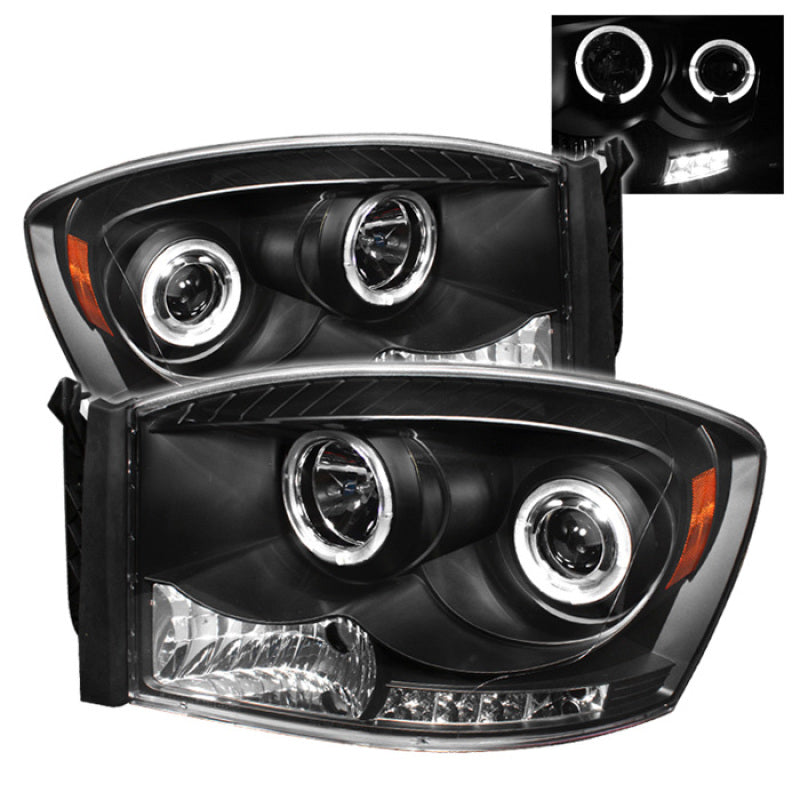 Load image into Gallery viewer, Spyder Dodge Ram 1500 06-08/Ram 2500 06-09 Projector Headlights LED Halo LED Blk PRO-YD-DR06-HL-BK
