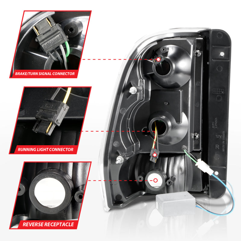 Load image into Gallery viewer, ANZO 2002-2009 Chevrolet Trailblazer LED Tail Lights w/ Light Bar Black Housing Smoke Lens

