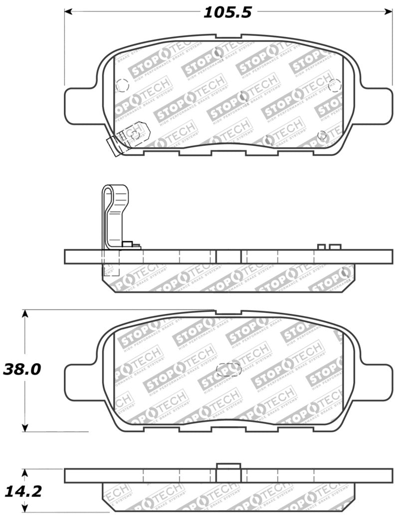 Load image into Gallery viewer, StopTech Performance 6/02-08 350z / 01-08 G35 Rear Brake Pads

