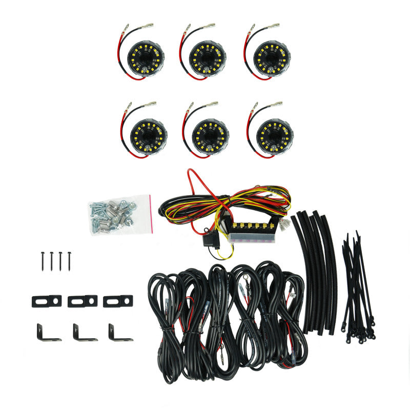 Load image into Gallery viewer, KC HiLiTES Cyclone V2 LED - Rock Light - 6-Light System - Clear - 5W Flood Beam
