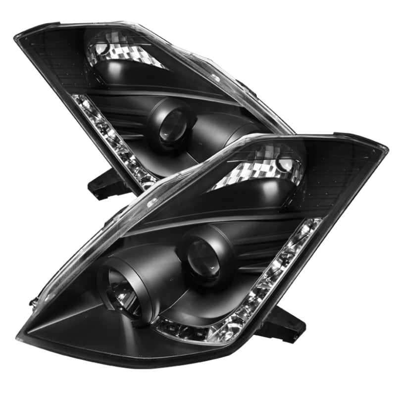 Load image into Gallery viewer, Spyder Nissan 350Z 06-08 Projector Headlights Xenon/HID Model- DRL Blk PRO-YD-N350Z06-HID-DRL-BK
