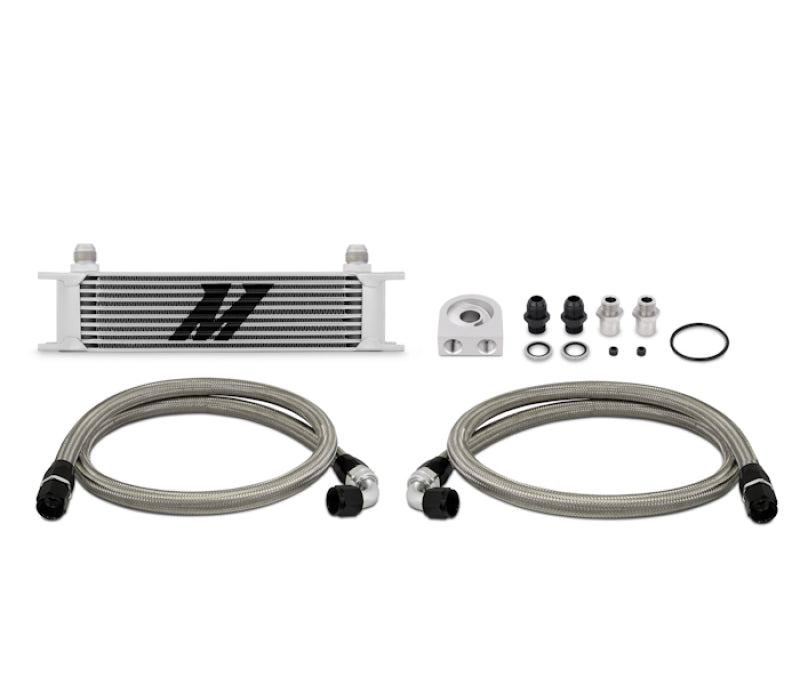 Load image into Gallery viewer, Mishimoto Universal 10 Row Oil Cooler Kit (Metal Braided Lines)
