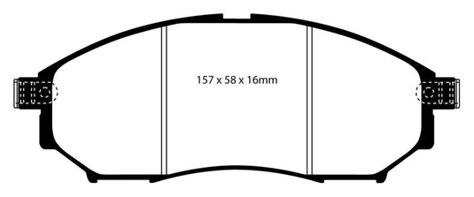 EBC 08-13 Infiniti EX35 3.5 Redstuff Front Brake Pads
