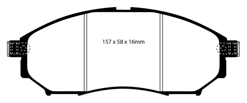 Load image into Gallery viewer, EBC 08-13 Infiniti EX35 3.5 Yellowstuff Front Brake Pads
