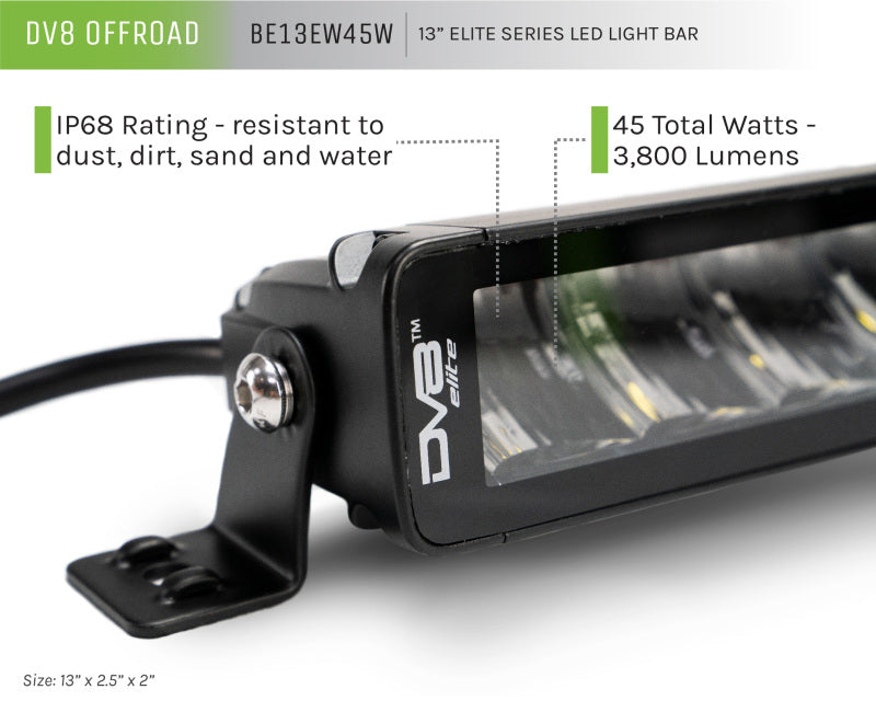 Load image into Gallery viewer, DV8 Offroad Elite Series 13in Light Bar 45W Flood/Spot LED
