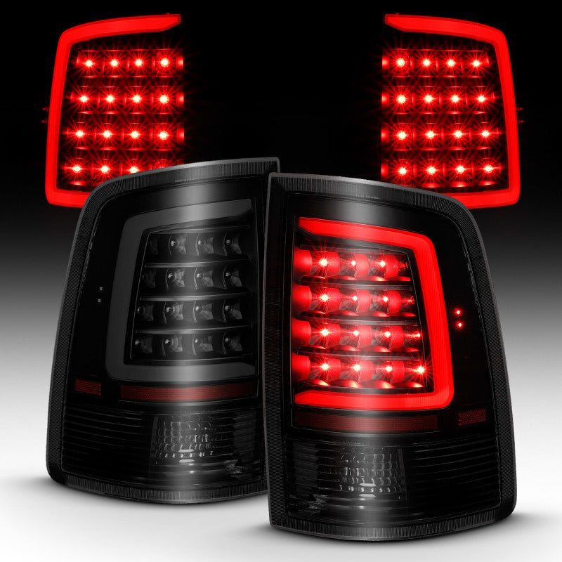 Load image into Gallery viewer, ANZO 2009-2018 Dodge Ram 1500 LED Taillight Plank Style Black w/Smoke Lens
