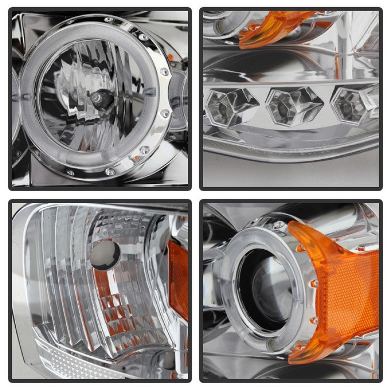 Load image into Gallery viewer, Spyder Dodge Ram 1500 02-05/Ram 2500 03-05 Projector Headlights LED Halo LED Chrm PRO-YD-DR02-HL-C
