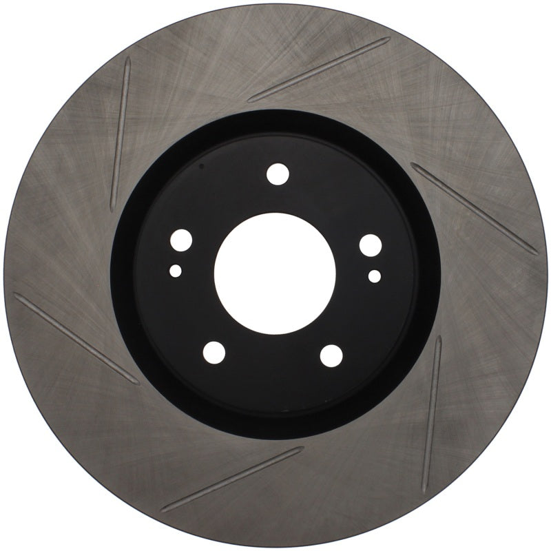 Load image into Gallery viewer, StopTech Power Slot 03-06 Evo 8 &amp; 9 Slotted Right Front Rotor
