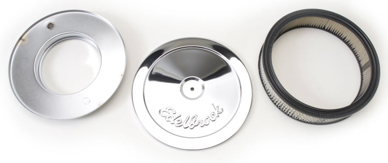 Load image into Gallery viewer, Edelbrock Air Cleaner Pro-Flo Series Round Steel Top Paper Element 10In Dia X 3 5In Chrome
