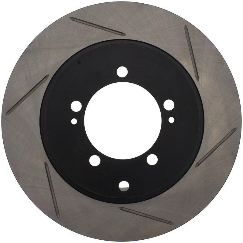 Load image into Gallery viewer, StopTech Power Slot 03-06 Evo 8 &amp; 9 Slotted Left Rear Rotor
