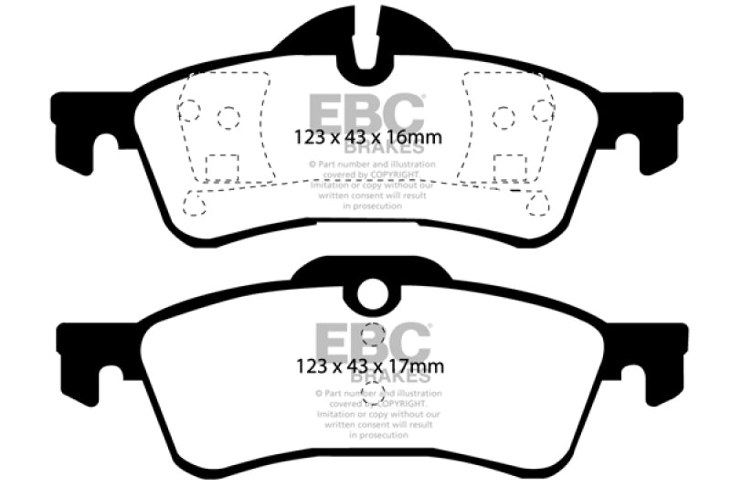 Load image into Gallery viewer, EBC 04-06 Mini Hardtop 1.6 Redstuff Rear Brake Pads
