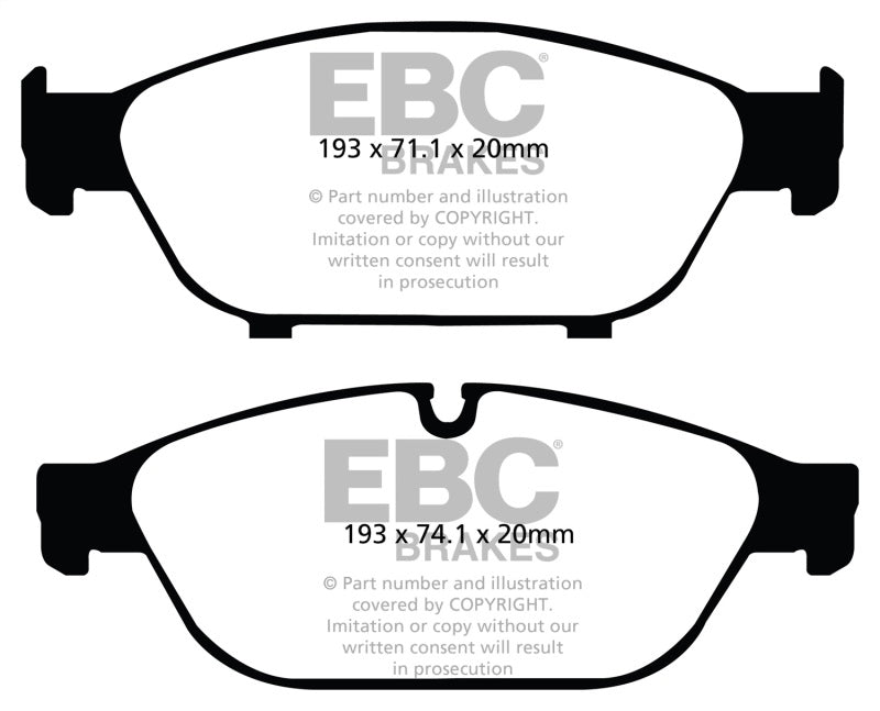 Load image into Gallery viewer, EBC 12+ Audi A6 Quattro 3.0 Supercharged Yellowstuff Front Brake Pads
