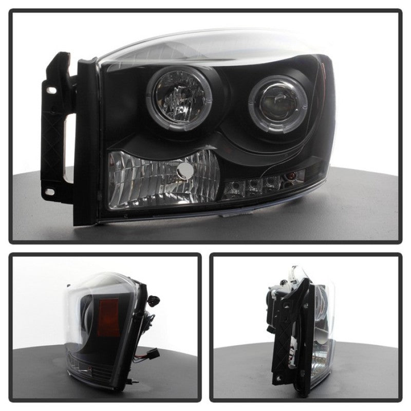 Load image into Gallery viewer, Spyder Dodge Ram 1500 06-08/Ram 2500 06-09 Projector Headlights LED Halo LED Blk PRO-YD-DR06-HL-BK
