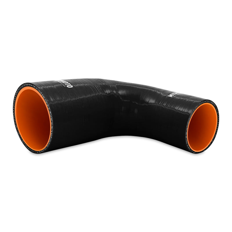 Load image into Gallery viewer, Mishimoto Silicone Reducer Coupler 90 Degree 2.5in to 3in - Black
