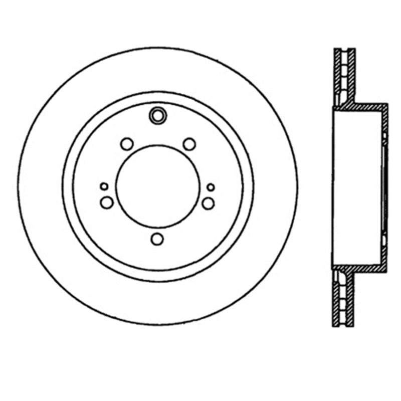 Load image into Gallery viewer, StopTech Power Slot 03-06 Evo 8 &amp; 9 Slotted Left Rear Rotor
