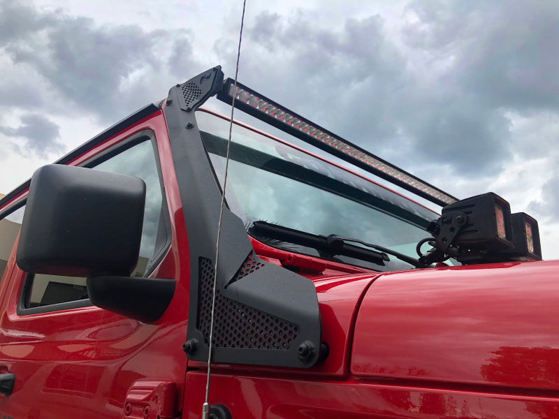 Load image into Gallery viewer, Go Rhino 18-20 Jeep Wrangler JL/JLU/Gladiator JT XE Windshield Light Bar Mount - 50in Single Row

