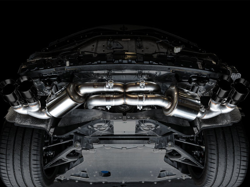 Load image into Gallery viewer, AWE Tuning 2020 Chevrolet Corvette (C8) Touring Edition Exhaust - Quad Diamond Black Tips
