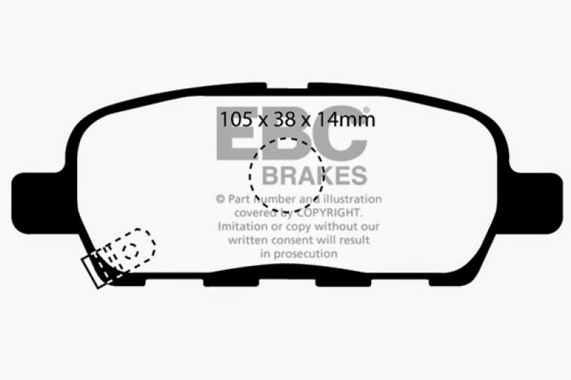 Load image into Gallery viewer, EBC 08-13 Infiniti EX35 3.5 Redstuff Rear Brake Pads
