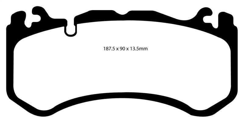 Load image into Gallery viewer, EBC 12+ Maserati Quattroporte 3.8 Twin Turbo Yellowstuff Front Brake Pads
