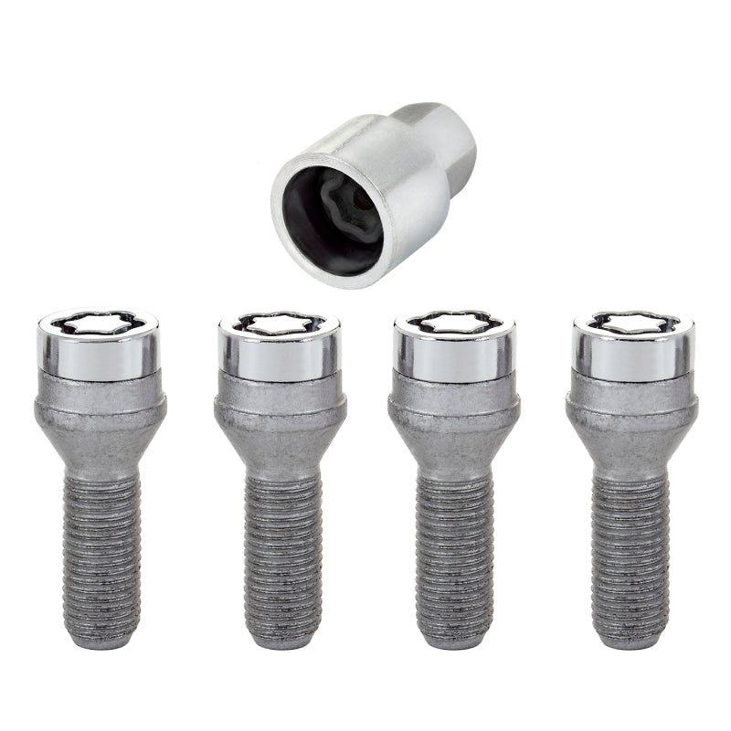 Load image into Gallery viewer, McGard Wheel Lock Bolt Set - 4pk. (Cone Seat) M14X1.5 / 19mm Hex / 31.0mm Shank Length - Chrome

